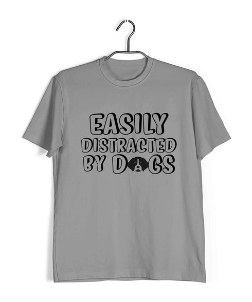 Aaramkhor Specials Dogs Easily Distracted By Dogs Custom Printed Graphic Design T-Shirt for Women